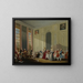 Mozart gibt ein Konzert im Salon der Quatre Glaces im Palast des Tempels im Hof des Fürsten von Conti - Michel-Barthélemy Ollivier — gerahmtes Bild an der Wand