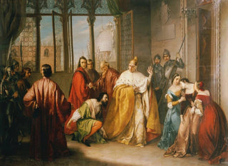 Michelangelo Grigoletti - Der Doge Francesco Foscari schickt seinen Sohn Giacomo in die Verbannung I due Foscari.webp