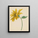 Zweig mit einer Sonnenblume - Michiel van Huysum — gerahmtes Bild an der Wand
