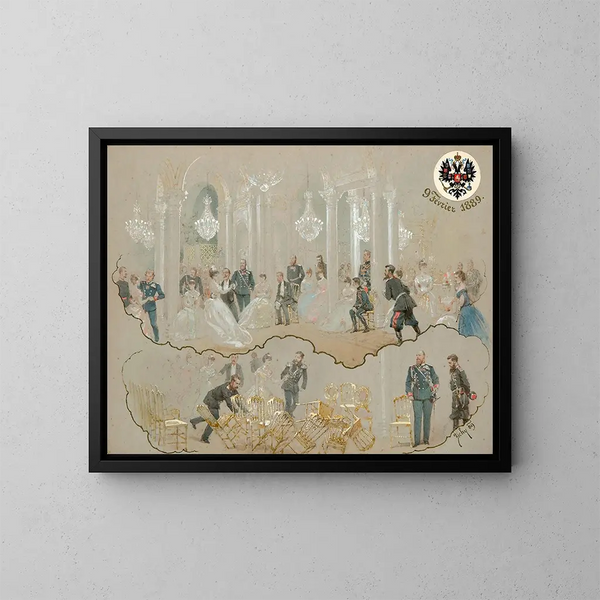 Alexandre III beim Ball im Winterpalast - Mihály Zichy — gerahmtes Bild an der Wand