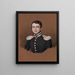 Portrait eines jungen Offiziers - Mikhail Terebenev — gerahmtes Bild an der Wand