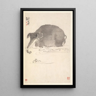 Min Zhen - Elephant Horse and Hare.webp