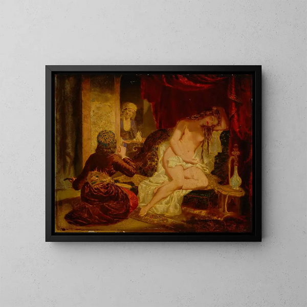 Prinzessin Orientale nach dem Bad - Miner Kilbourne Kellogg — gerahmtes Bild an der Wand
