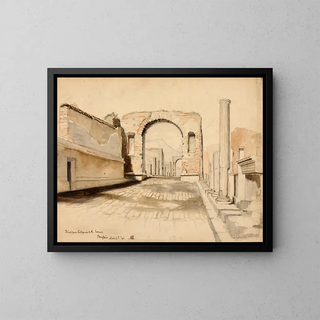 Eingang des Forums von Pompeji - Miner Kilbourne Kellogg — gerahmtes Bild an der Wand