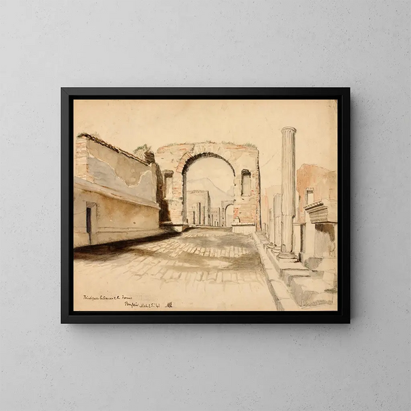 Eingang des Forums von Pompeji - Miner Kilbourne Kellogg — gerahmtes Bild an der Wand