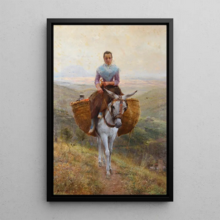 Modesto Teixidor y Torres - Women Riding a Donkey.webp
