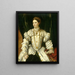 Portrait einer Dame in Weiß - Moretto da Brescia — gerahmtes Bild an der Wand