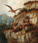 Chamois und Adler auf einer steilen Klippe - Moritz Müller — Ansicht des Kunstwerks