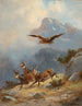Chamois verfolgt von einem Adler - Moritz Müller II — Ansicht des Kunstwerks