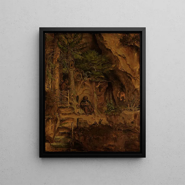 Moritz von Schwind - Minstrel with a hermit.webp