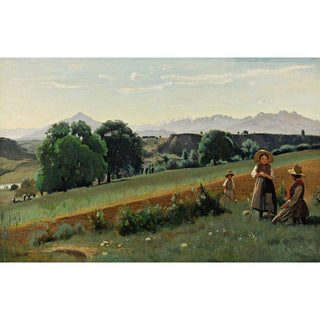 Mornex Au Fond, Le Môle de Jean-Baptiste-Camille Corot | Reproduction Tableau Décoration murale affiche copie