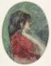 Portrait einer jungen Frau in Profil - Mosè Bianchi — Ansicht des Kunstwerks