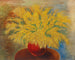 Blumenstrauß aus Mimose in einem roten Topf - Moïse Kisling — Ansicht des Kunstwerks