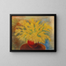 Blumenstrauß aus Mimose in einem roten Topf - Moïse Kisling — gerahmtes Bild an der Wand
