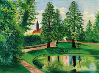 Mose Kisling - Le parc et le bassin du chteau de Gressy.webp