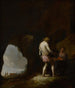 Junge Mann und Frau in einer Höhle - Moses Matheusz van Uyttenbroeck — Ansicht des Kunstwerks