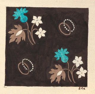 Motif floral pour textile imprimé II - Anonyme