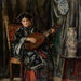 Musikerin mit Mandoline und Lautenspieler - Antonio Mancini — Ansicht des Kunstwerks