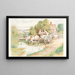 Kinder in einem Wagen - Myles Birket Foster — gerahmtes Bild an der Wand
