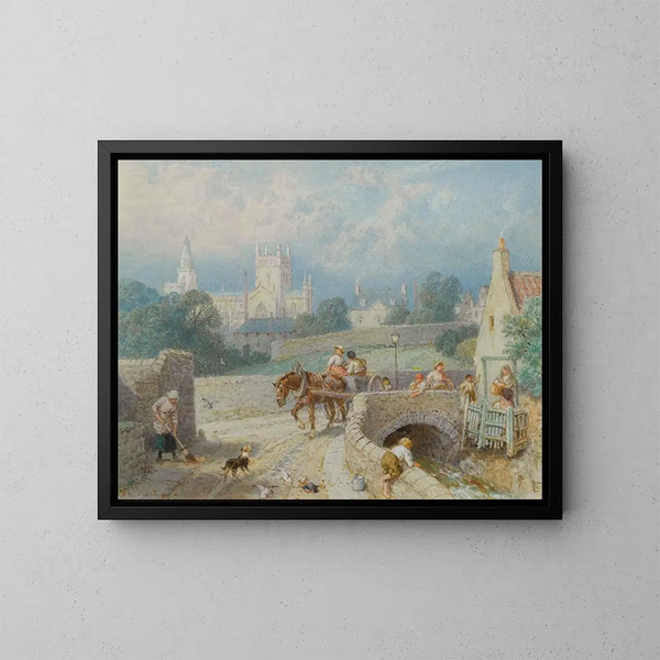Abbaye de Dunfermline - Myles Birket Foster — gerahmtes Bild an der Wand