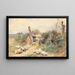 Gardant les moutons - Myles Birket Foster — gerahmtes Bild an der Wand