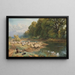 Die Hirten wachen - Myles Birket Foster — gerahmtes Bild an der Wand