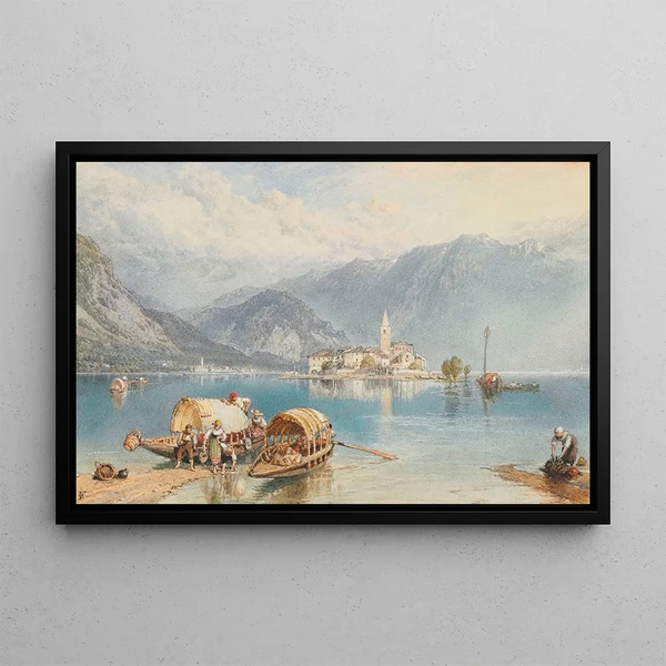 Myles Birket Foster - View of Isola Bella Lake Maggiore Italy.webp