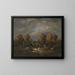 Herbst am Teichufer Wald - Narcisse Virgile Diaz de la Peña — gerahmtes Bild an der Wand