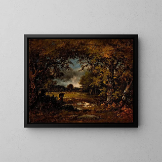 Landschaft - Narcisse Virgile Diaz de la Peña — gerahmtes Bild an der Wand