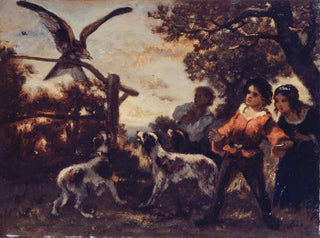 Die Kinder mit dem Falken - Narcisse Virgile Diaz de la Peña — Ansicht des Kunstwerks