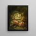 Stillleben mit weißen und roten Rosen von Diaz de la Peña — gerahmter Kunstdruck an der Wand