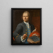 Portrait eines Künstlers, der eine Skizze auf einer unvollendeten Leinwand hält - Nathaniel Hone — gerahmtes Bild an der Wand