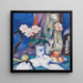 Stillleben: Äpfel und Rosenrosen - Samuel John Peploe — gerahmtes Bild an der Wand