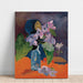 Reproduktion des Gemäldes Naturstillleben mit Blumen und Idol - Paul Gauguin