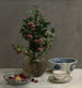 Naturstillleben mit Stechpalmenvase, Kirschschale, japanischer Schale und Tasse mit Untertasse - Henri Fantin-Latour — Ansicht des Kunstwerks