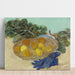 Reproduktion des Gemäldes Naturstillleben mit Orangen und Zitronen und blauen Handschuhen - Vincent van Gogh