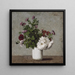 Blumenstillleben mit Herbst-Chrysanthemen in einer weißen Vase - Henri Fantin-Latour — gerahmtes Bild an der Wand