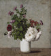 Blumenstillleben mit Herbst-Chrysanthemen in einer weißen Vase - Henri Fantin-Latour — Ansicht des Kunstwerks