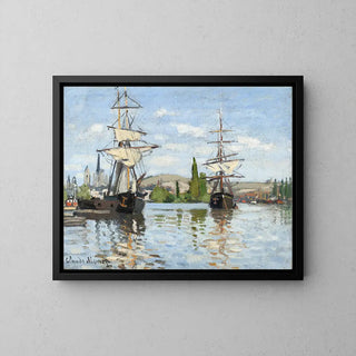 Schiffe auf der Seine in Rouen von Claude Monet