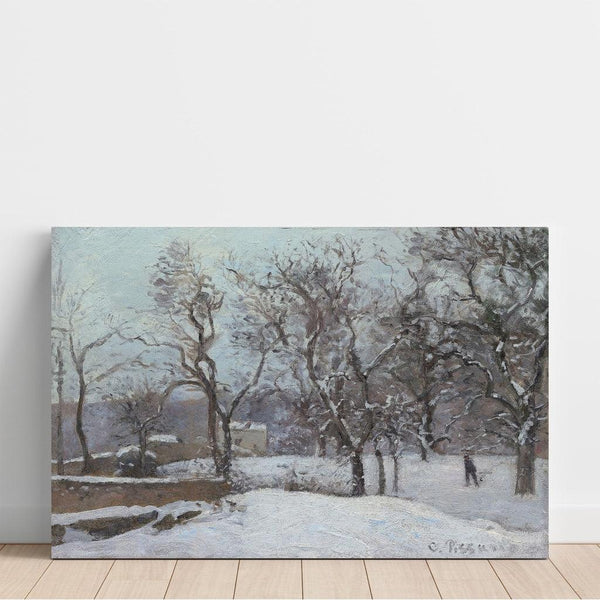 Reproduktion des Gemäldes Schneelandschaft in Louveciennes - Camille Pissarro
