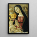 Jungfrau mit Kind mit den Heiligen Petrus und Paulus - Atelier von Neroccio di Bartolomeo di Benedetto de' Landi — gerahmtes Bild an der Wand
