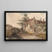 Landschaft mit einem Haus - Nicaise De Keyser — gerahmtes Bild an der Wand