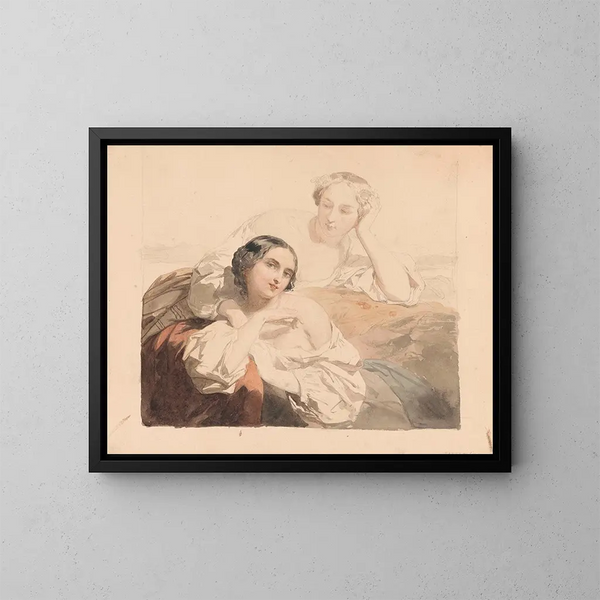 Les Glaneuses - Nicaise De Keyser — gerahmtes Bild an der Wand
