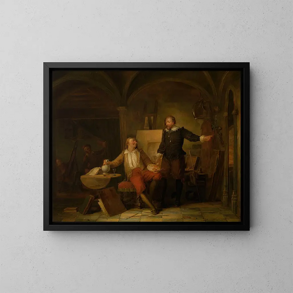 L'Atelier du peintre Joos van Craesbeeck - Nicaise De Keyser — gerahmtes Bild an der Wand