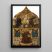 Christus am Kreuz mit Maria, Jean und Maria Magdalena darunter, Saint Grégoire - Niccolò di Liberatore — gerahmtes Bild an der Wand