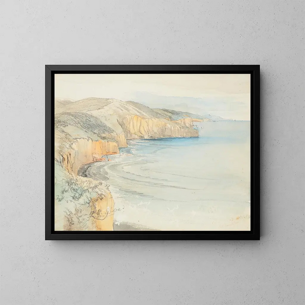 Côte près de Dunedin - Nicholas Chevalier — gerahmtes Bild an der Wand