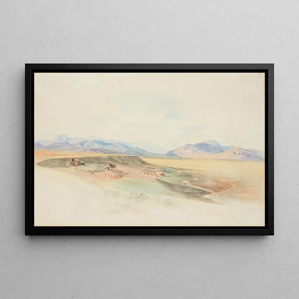Die Station von M. MacKellar in den Ebenen von Waimea Southland - Nicholas Chevalier — gerahmtes Bild an der Wand
