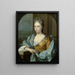 Portrait von Elisabeth van Riebeeck, Tochter von Abraham van Riebeeck, Ehefrau von Gerard van Oosten - Nicolaas Verkolje — gerahmtes Bild an der Wand
