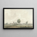 Ein Landschaft mit Kirche am Horizont - Nicolaas Wicart — gerahmtes Bild an der Wand