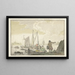 Ansicht eines Flusses mit Booten - Nicolaes Aartman — gerahmtes Bild an der Wand